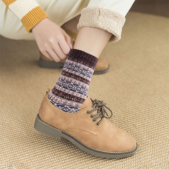 5 Pairs Men's Vintage Crew Socks - Picture 6 of 7